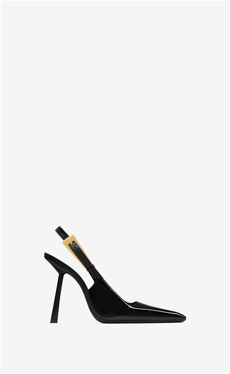 ysl heels lee|Saint Laurent Lee Leather Slingback Pumps .